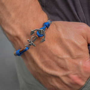 Bracelet ancre marine double